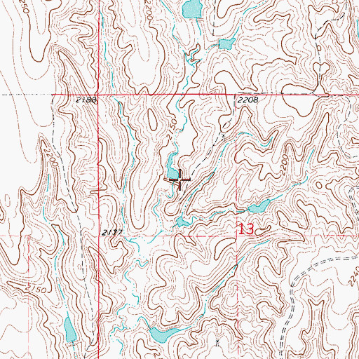 Topographic Map of Harms Dam, NE