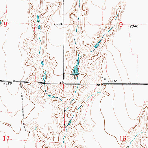 Topographic Map of Peterson South Reservoir, NE