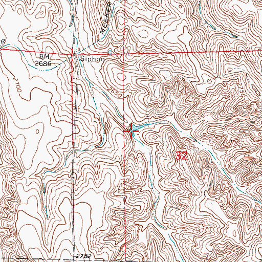 Topographic Map of Kugler Reservoir, NE