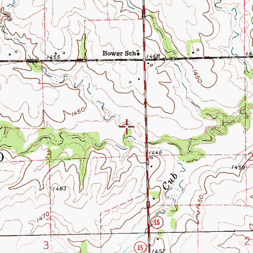Topographic Map of Cub Creek Dam 17-A, NE