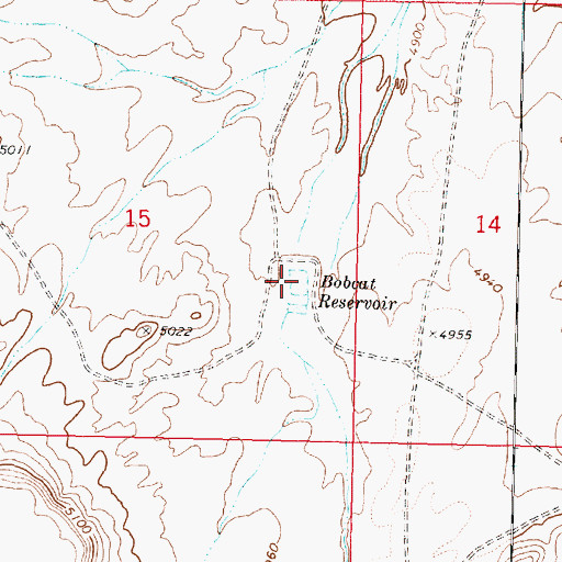 Topographic Map of Bobcat Reservoir, AZ