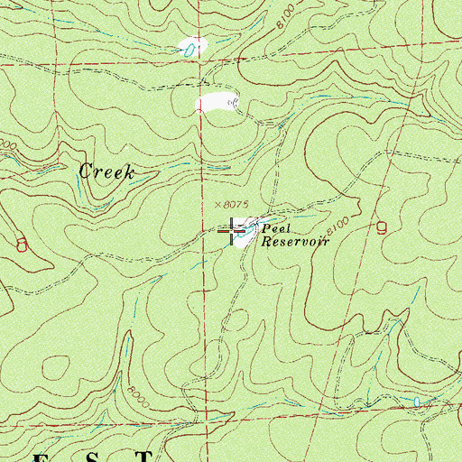 Topographic Map of Pell Reservoir, CO