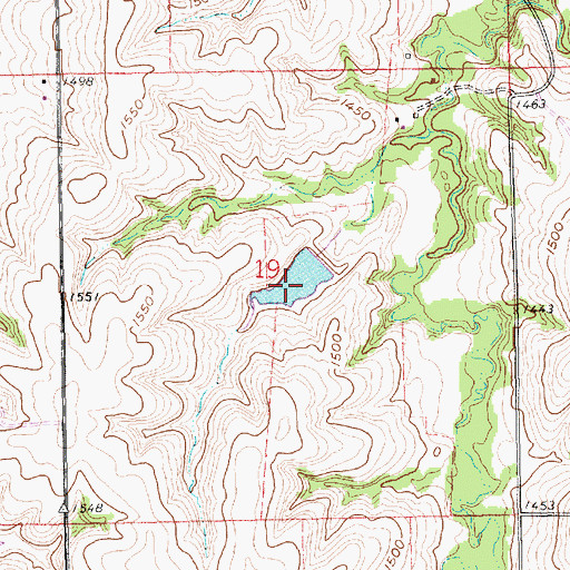 Topographic Map of Priefert Reservoir, NE