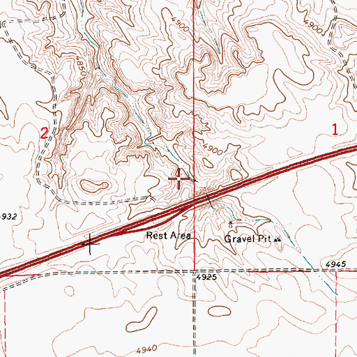Topographic Map of Yung North Reservoir, NE