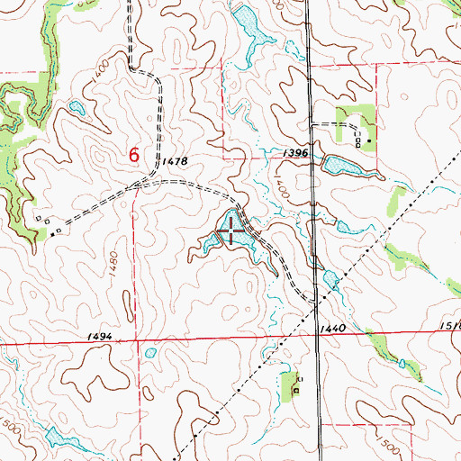 Topographic Map of Zart Reservoir, NE