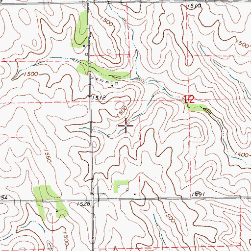 Topographic Map of Powder Creek Reservoir 32-13, NE