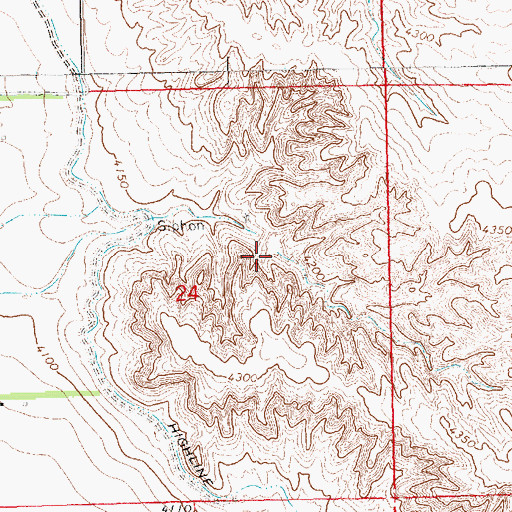 Topographic Map of Davidson Reservoir, NE