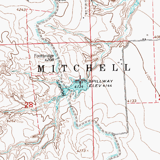 Topographic Map of Stiver South Dam, NE