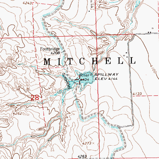 Topographic Map of Stiver South Reservoir, NE