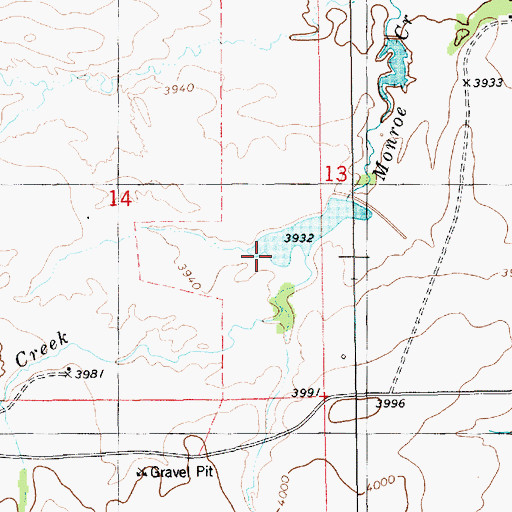Topographic Map of Jordan Reservoir, NE