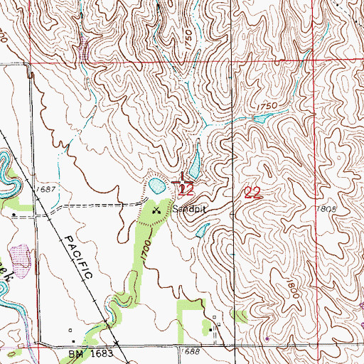 Topographic Map of Jasa Dam, NE