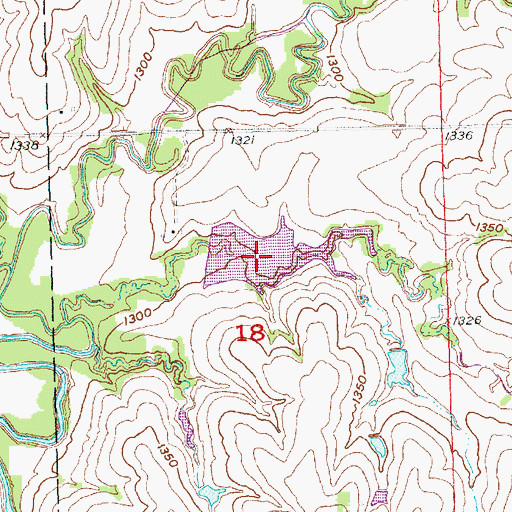 Topographic Map of Bear Creek Reservoir 2-A, NE