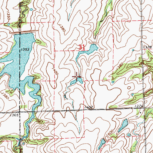Topographic Map of Big Indian Creek Dam 7-1-A, NE
