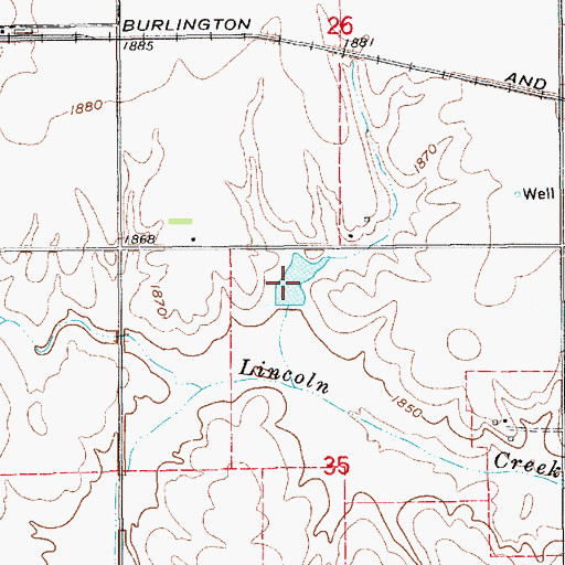 Topographic Map of Edgerton Reservoir, NE