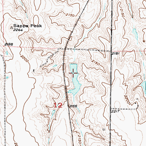 Topographic Map of Lubeck Reservoir, NE