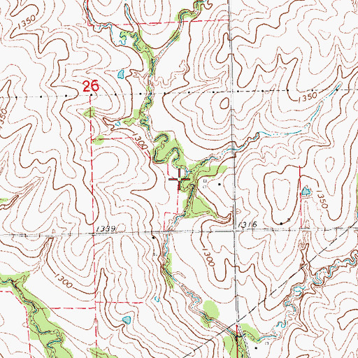 Topographic Map of Upper Big Nemaha Dam 21-B, NE
