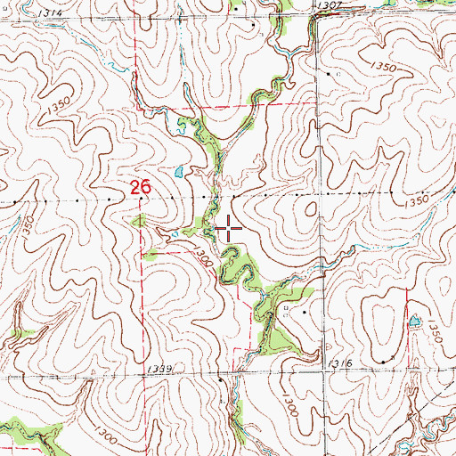 Topographic Map of Upper Big Nemaha Reservoir 21-B, NE