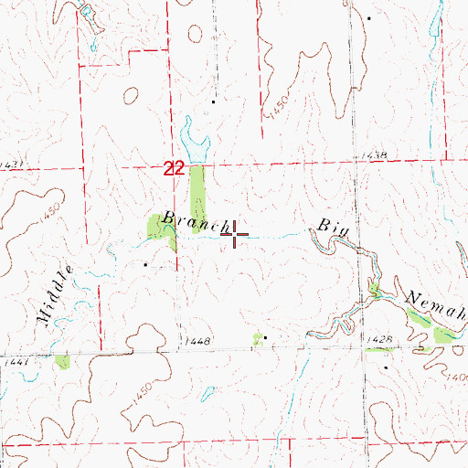 Topographic Map of Upper Big Nemaha Reservoir 15-D, NE