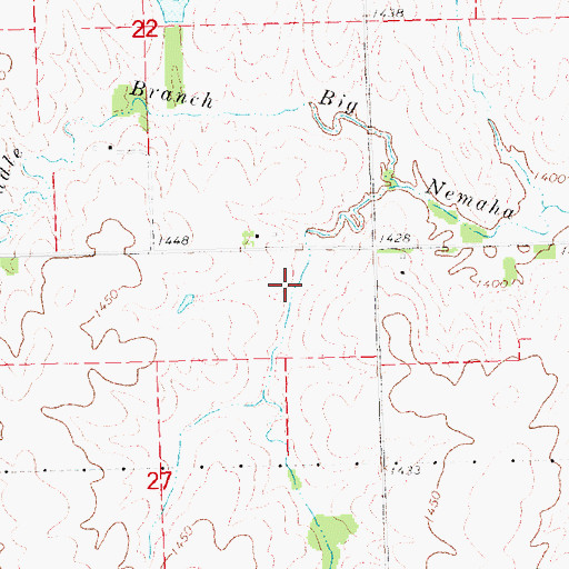 Topographic Map of Upper Big Nemaha Dam 15-E, NE