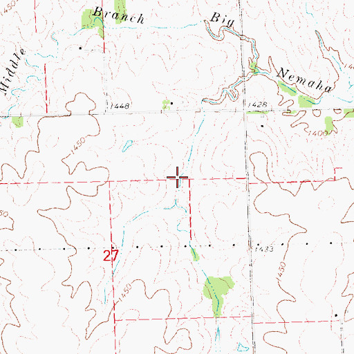 Topographic Map of Upper Big Nemaha Reservoir 15-E, NE