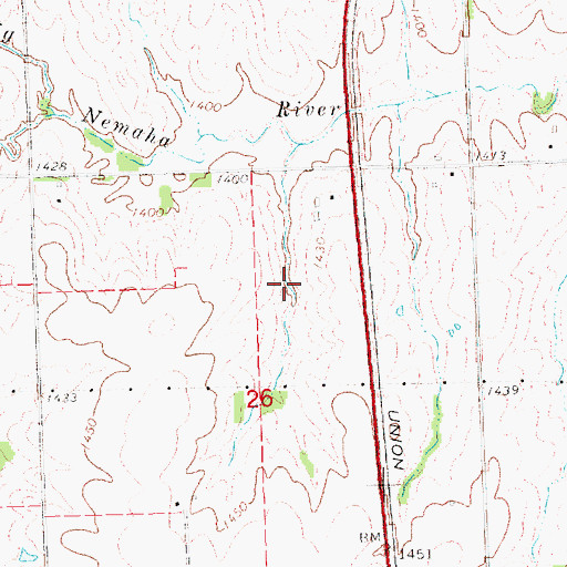 Topographic Map of Upper Big Nemaha Dam L-15, NE