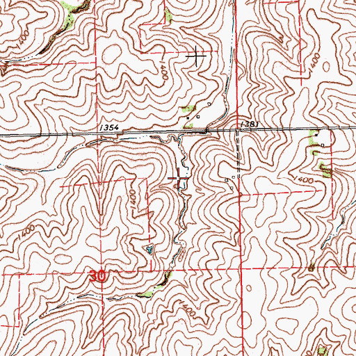 Topographic Map of Rock Creek Reservoir 3-4, NE