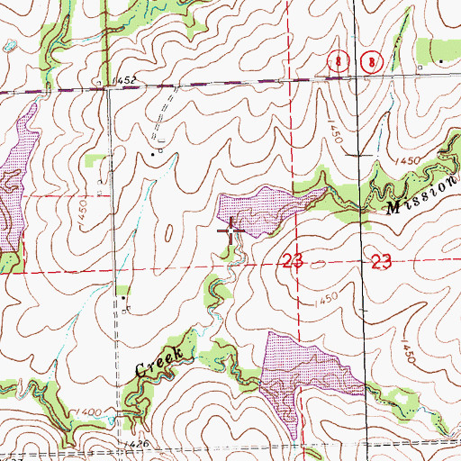 Topographic Map of Mission Creek Dam 7-E, NE