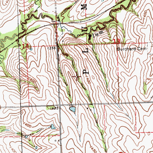 Topographic Map of Plum Creek Dam 5-5, NE
