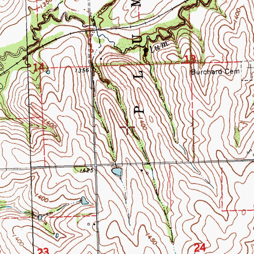 Topographic Map of Plum Creek Reservoir 5-5, NE