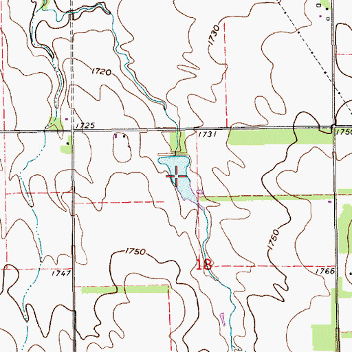 Topographic Map of Hanneman Reservoir, NE