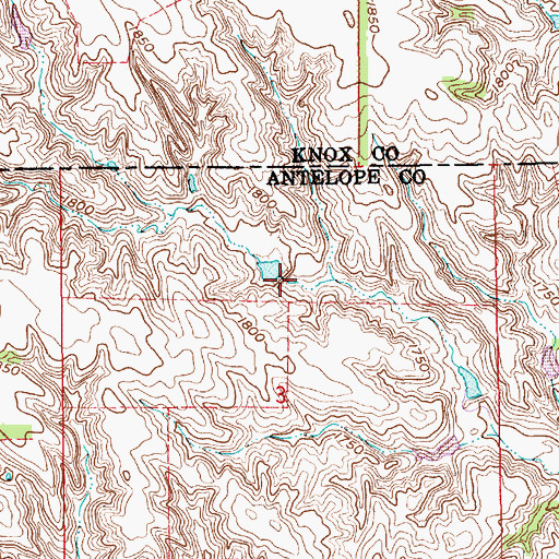Topographic Map of Howard Dam, NE