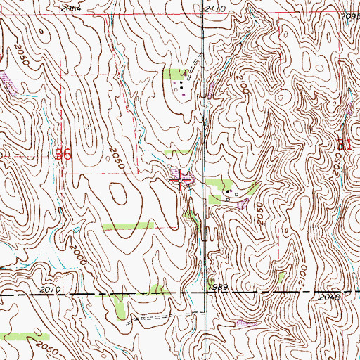 Topographic Map of Stoltz Reservoir, NE