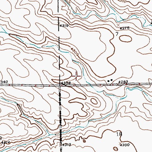 Topographic Map of Hansen Dam, NE