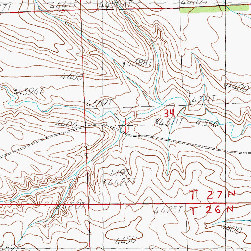 Topographic Map of Nikont Reservoir, NE