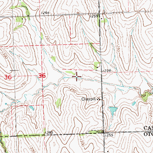 Topographic Map of Wilson Creek Dam 11-A, NE