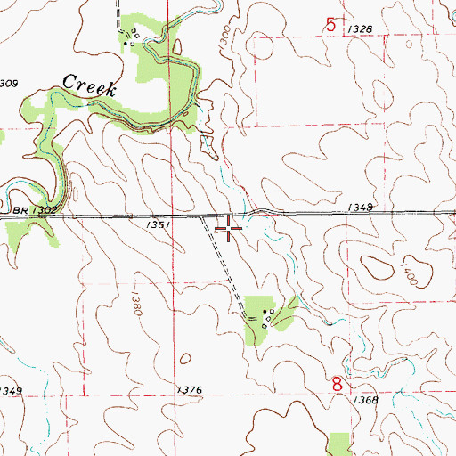 Topographic Map of Bartz Dam, NE