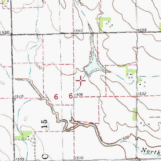 Topographic Map of Hansen Reservoir, NE