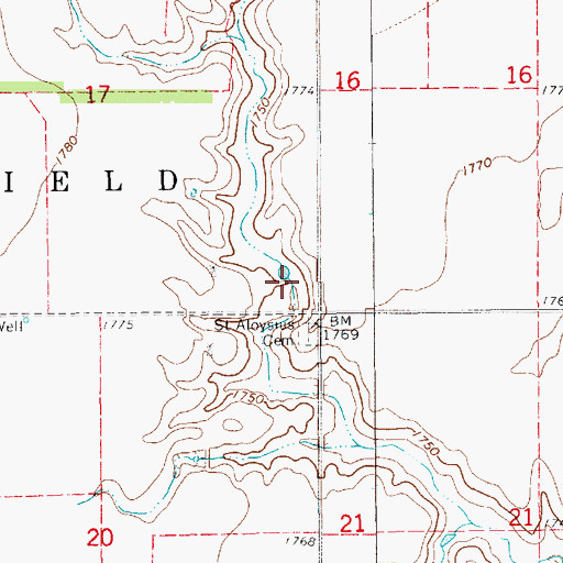 Topographic Map of Lambie Dam, NE