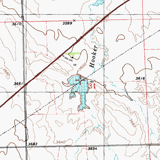 Topographic Map of Alcorn Dam, NE