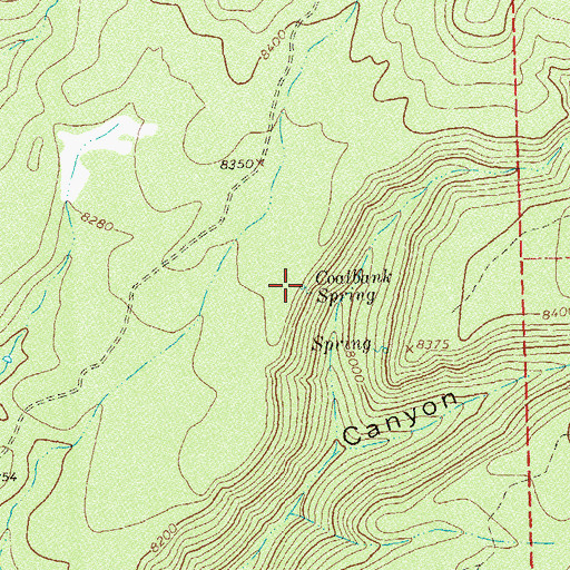 Topographic Map of Coalbank Spring, CO