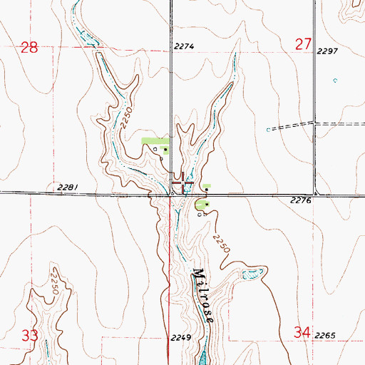 Topographic Map of Carter-David East Reservoir, NE