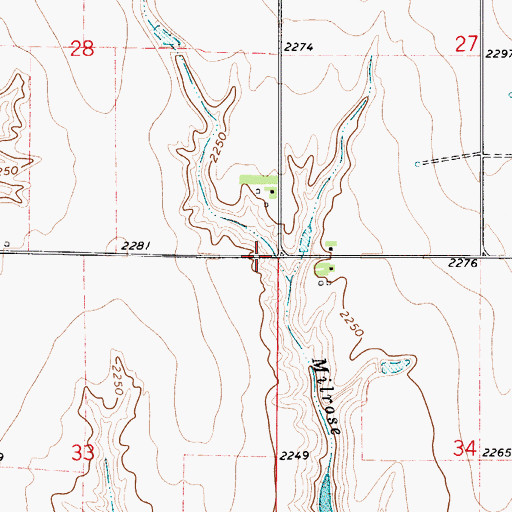 Topographic Map of Carter-David West Dam, NE