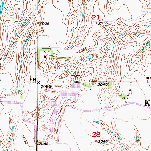 Topographic Map of Farwell Reservoir, NE