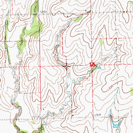 Topographic Map of Upper Big Nemaha Reservoir J-15A, NE