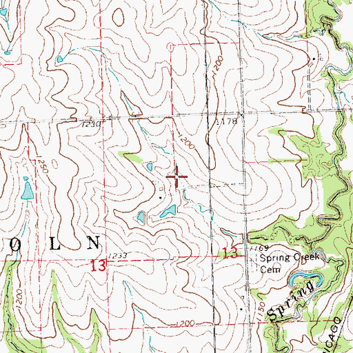 Topographic Map of Spring Creek Reservoir 8-1, NE