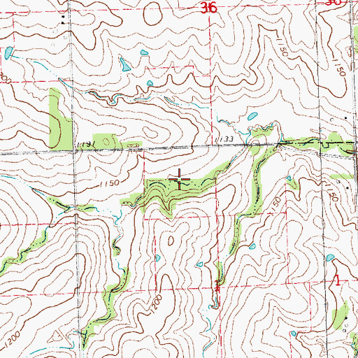 Topographic Map of Spring Creek Dam 7-C, NE