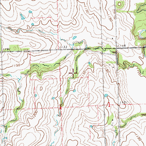 Topographic Map of Spring Creek Dam 7-B, NE