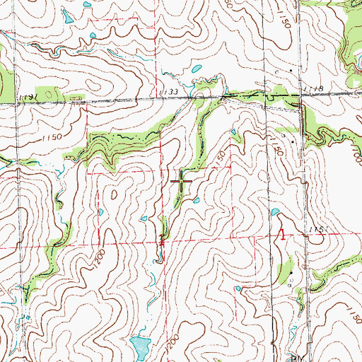 Topographic Map of Spring Creek Reservoir 7-B, NE