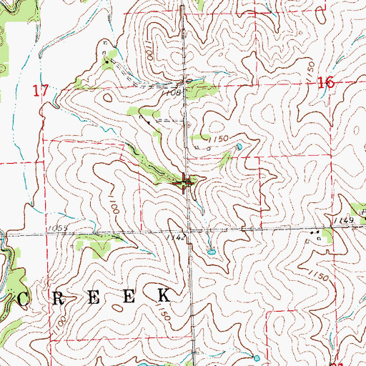 Topographic Map of Spring Creek Dam 4-1, NE
