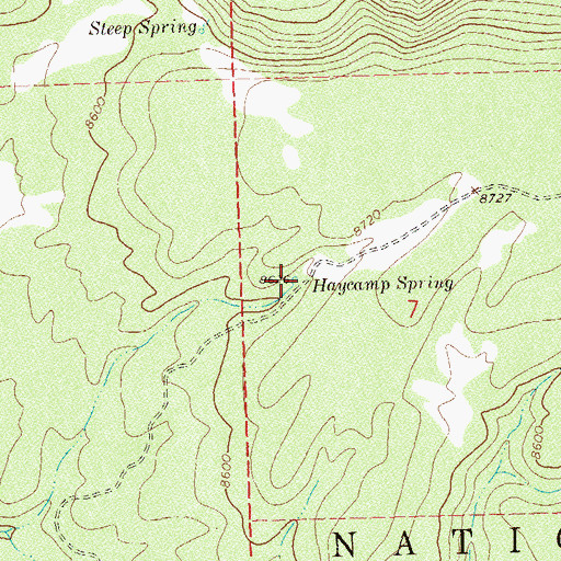 Topographic Map of Haycamp Spring, CO